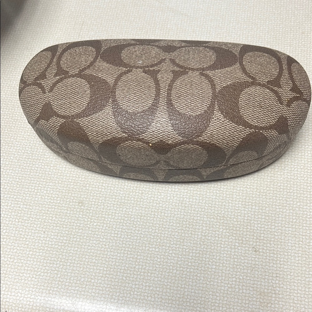 Coach Brown Patterned Glasses Case - image 1